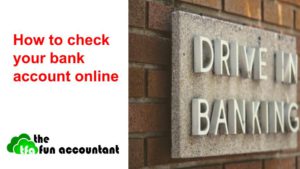 How to check your bank account online with sing against wall
