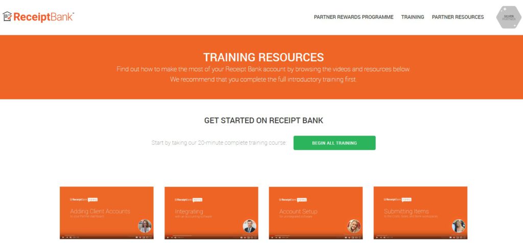 receipt bank training