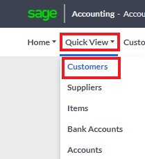 sage quickview customers