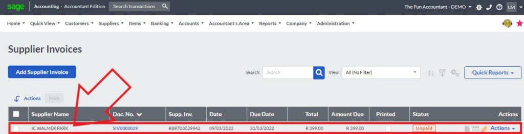 Testing Dext link to Sage Supplier Invoices in Sage