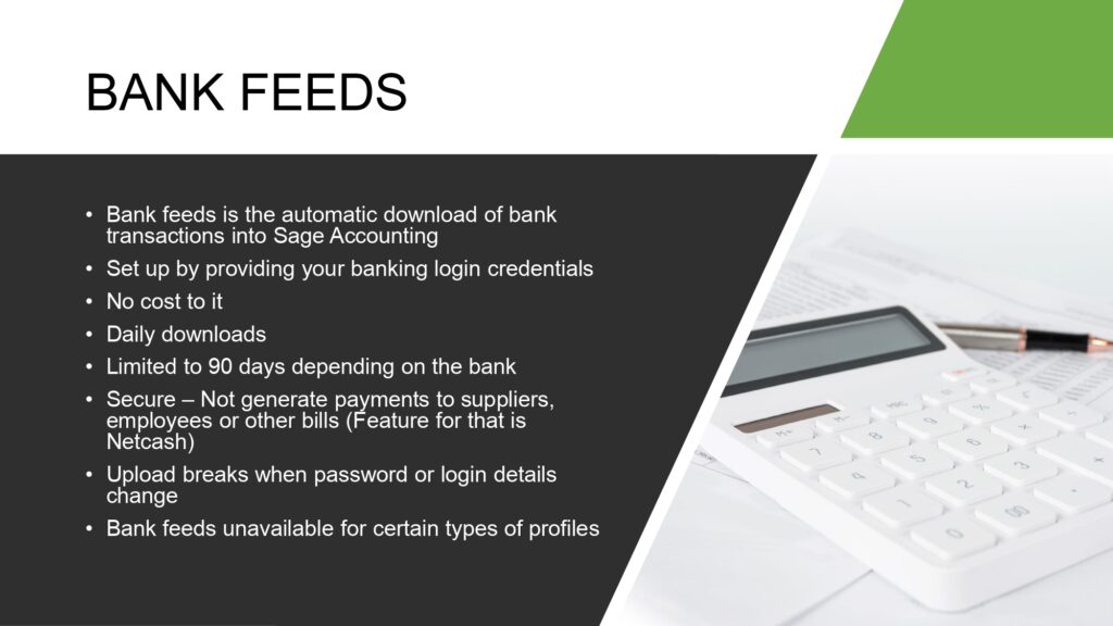 TFA Sage Accounting Bank Feeds