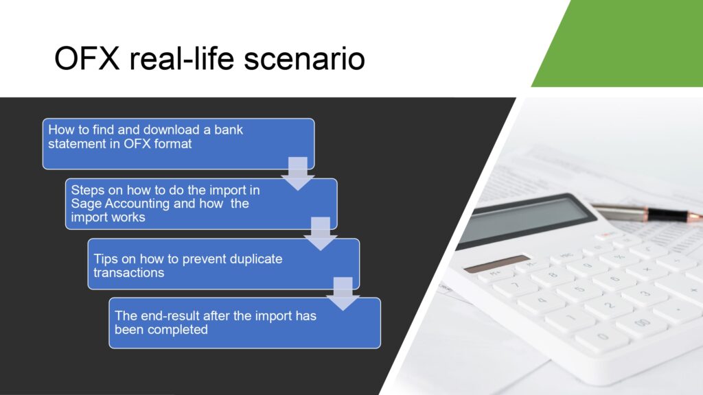 TFA Sage Accounting the OFX bank import specifics