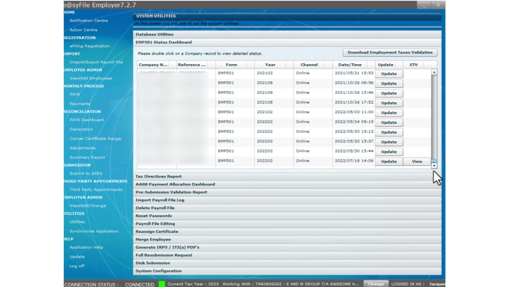 Download Employment Taxes Validations on E@syfile