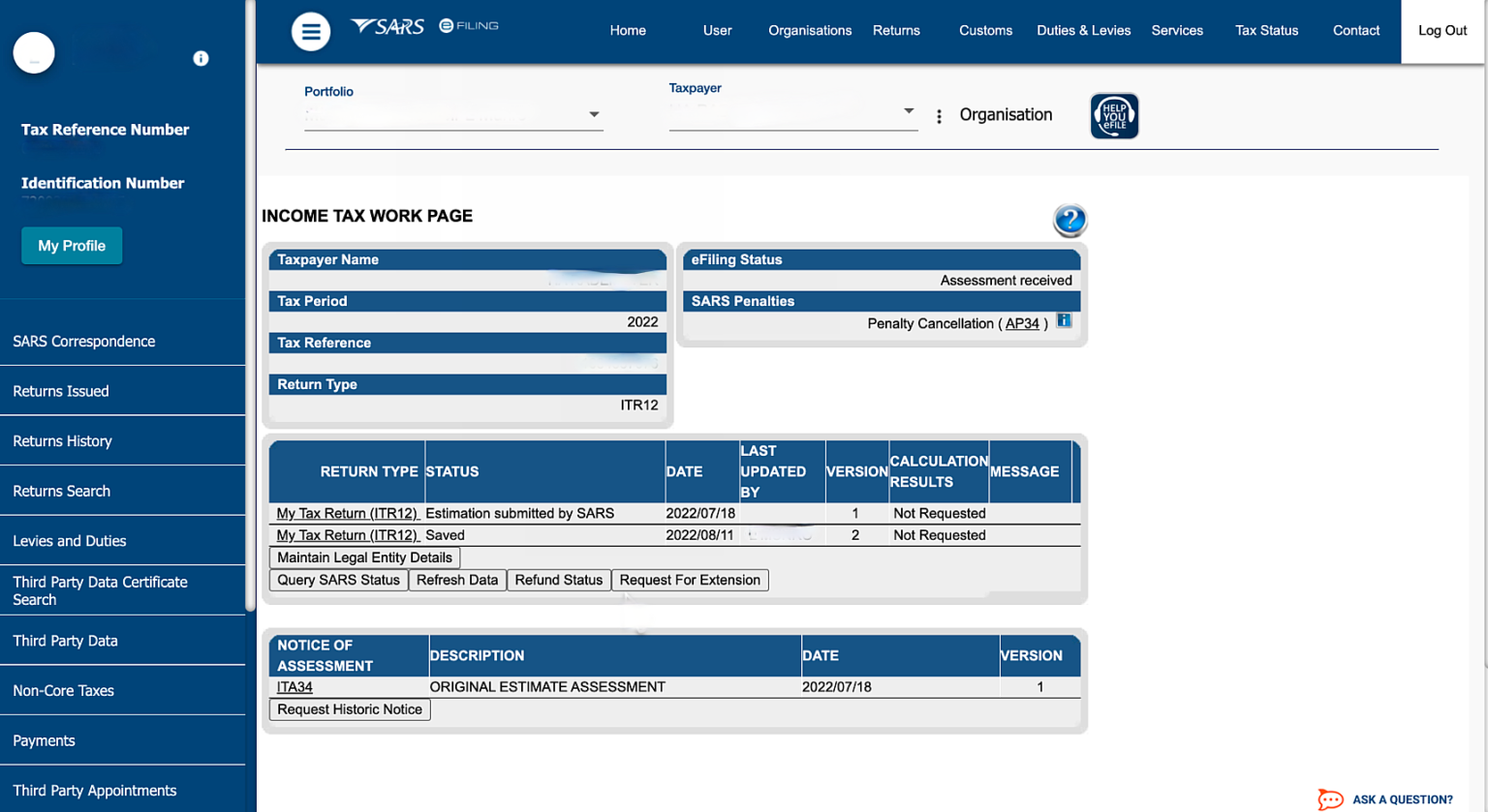 SARS efiling income tax work page The Fun Accountant SARS efiling income tax work page The Fun Accountant