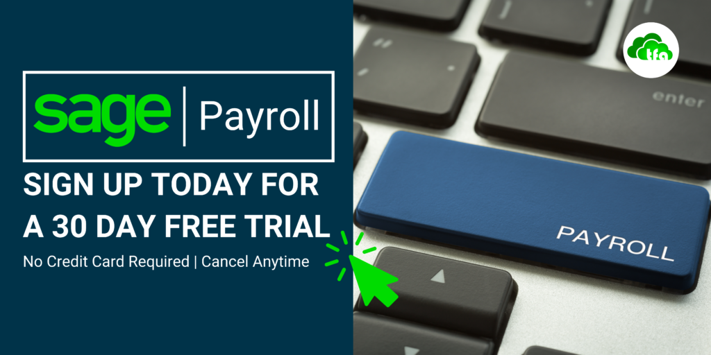 Sage Payroll sign up banner