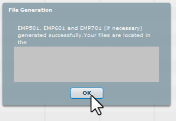 Sucessfully submitted EMP501 on SARS E@syFile