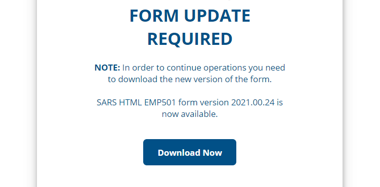 EMP501 form update required 