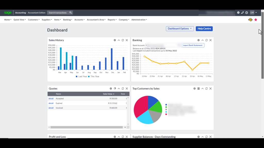 Sage Dashboard