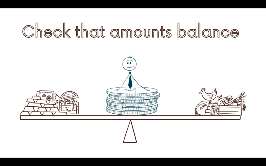 sage accounting bank import check that excel amount balance