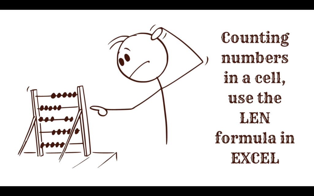 sage bank import counting numbers in an excel cell using len formula