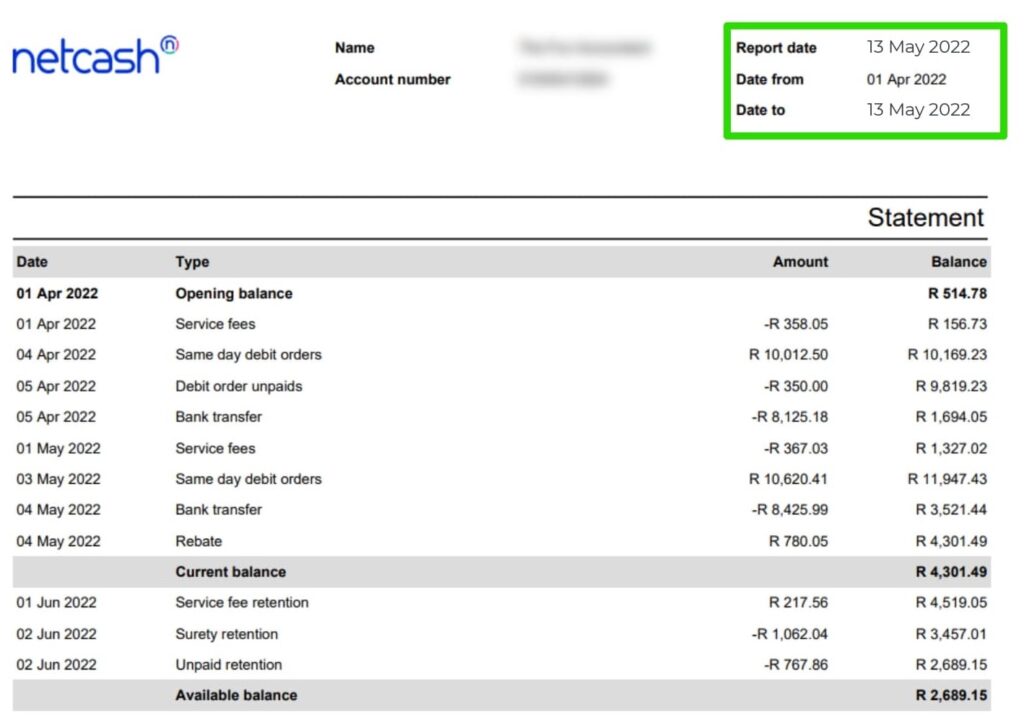 netcash bank statement used in sage bank reconciliation