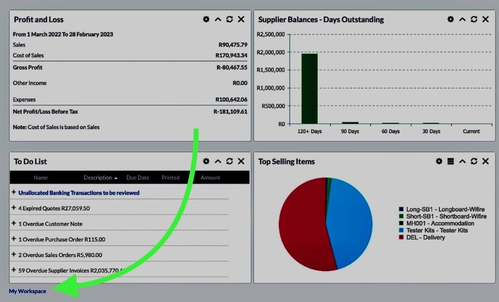 To sage workspace from the dashboard