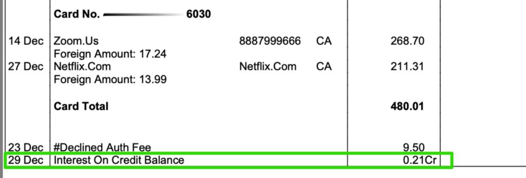 Identify the bank error from bank statement