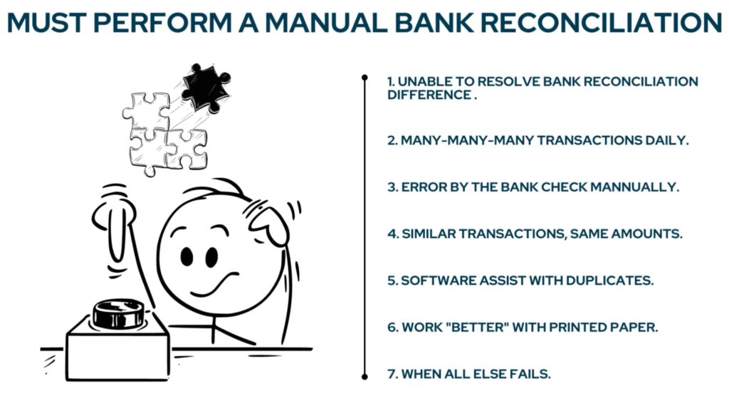 manual bank reconciliation if all else fails by the fun accountant Louis Munro CA