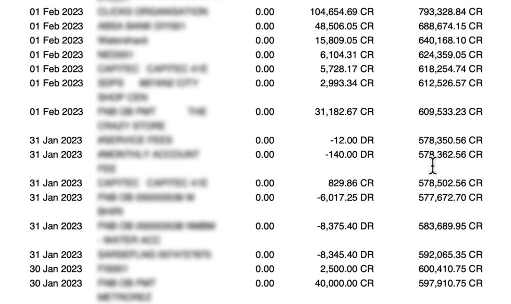 bank statement PDF-file by The Fun Accountant.