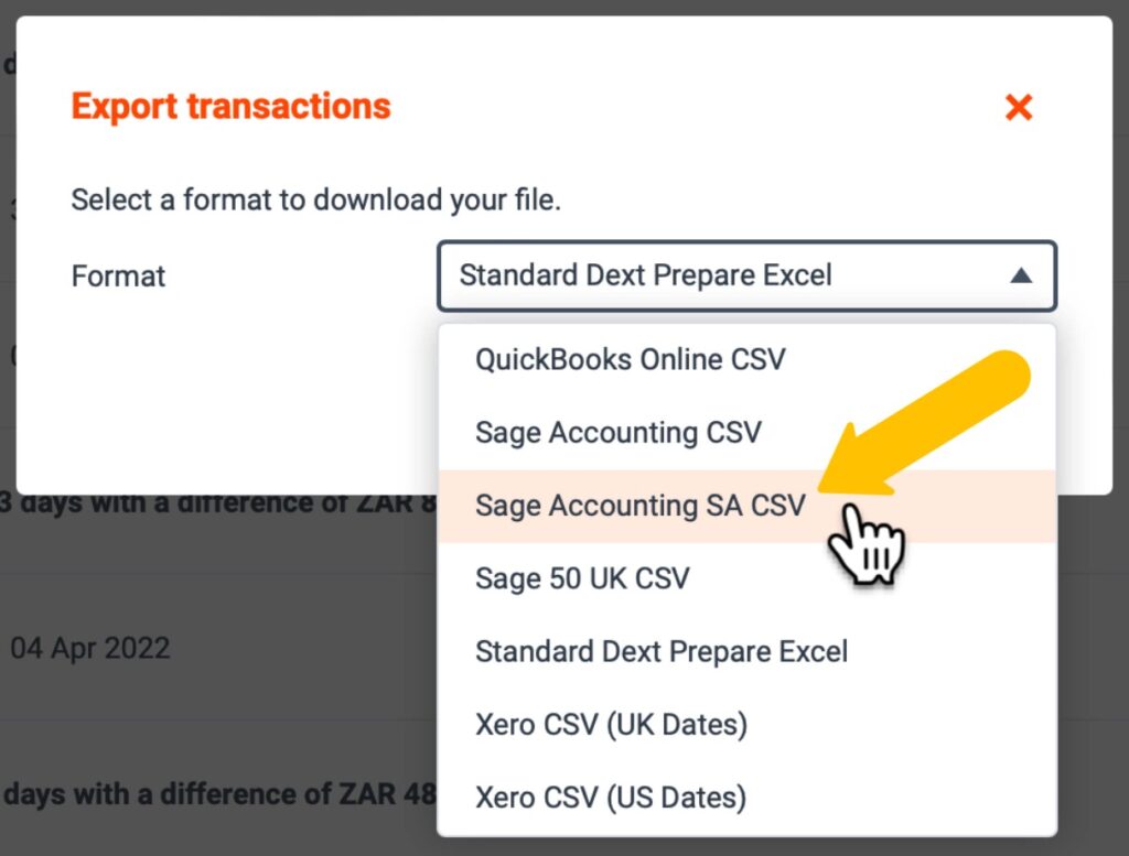 Dext export CSV format for Sage Accounting by The Fun Accountant