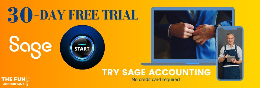 Sage Accounting Sign up CTA by The Fun Accountant.