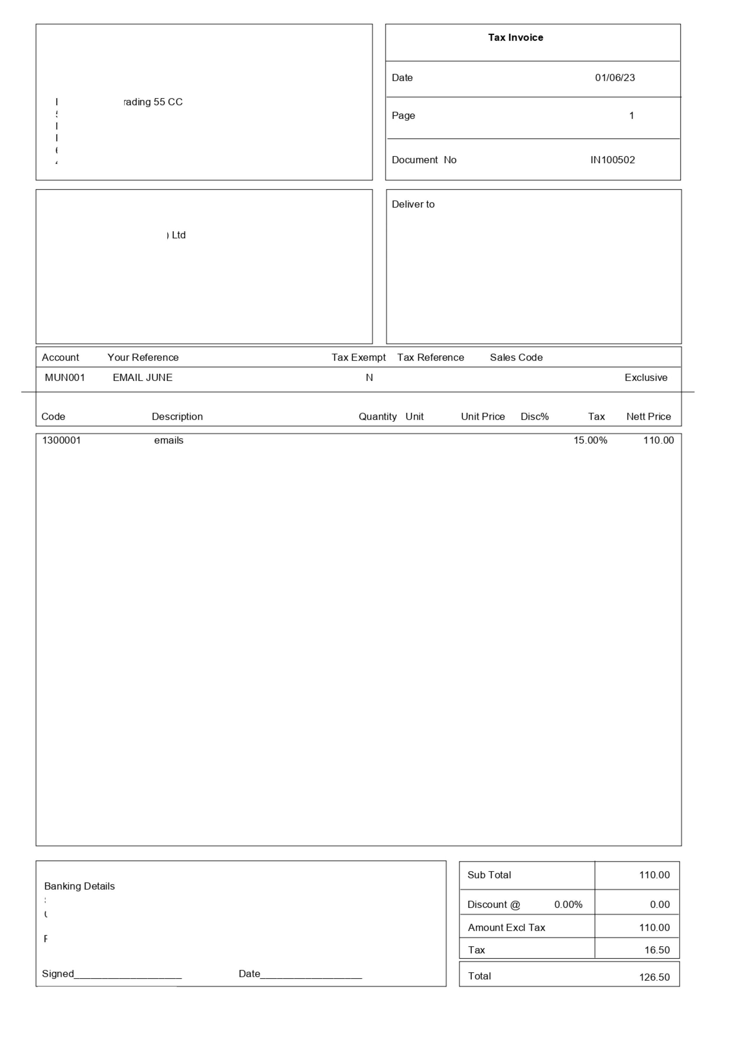 Sage Supplier Tax Invoice from paperclip by The Fun Accountant