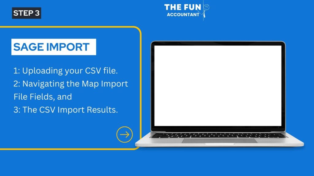 Sage trial balance import step 3 by The Fun Accountant.