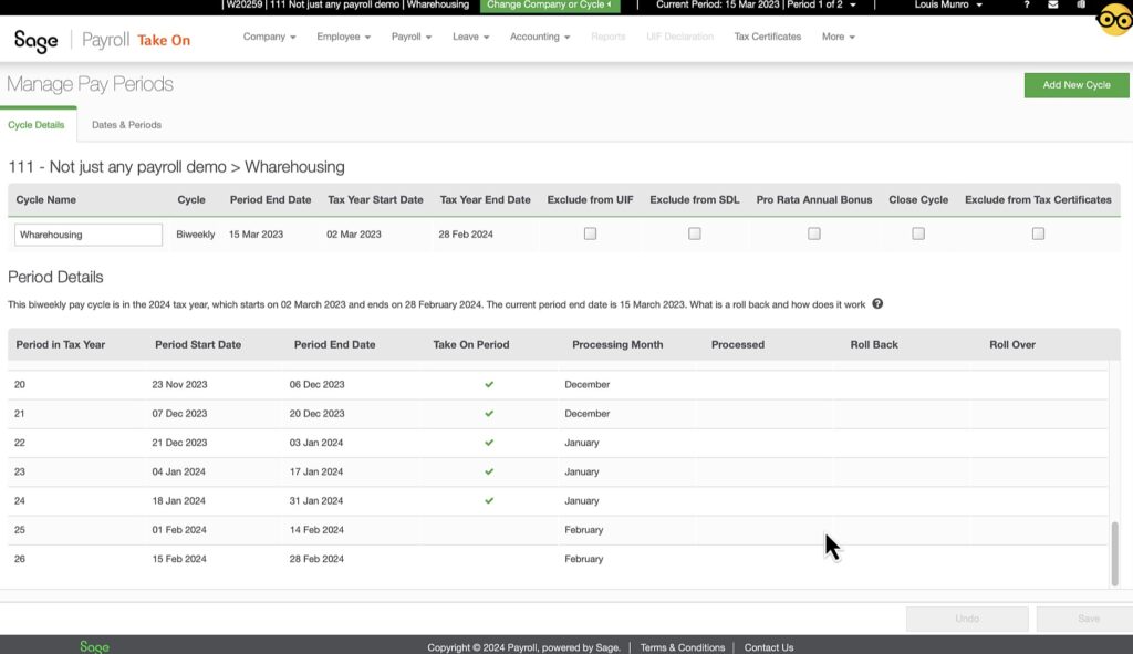 26 biweekly payroll cycles in a financial year by The Fun Accountant your Sage expert