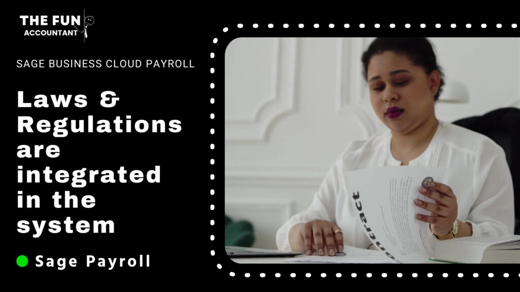 Sage Business Cloud Payroll laws and regulations integrated by The Fun Accountant