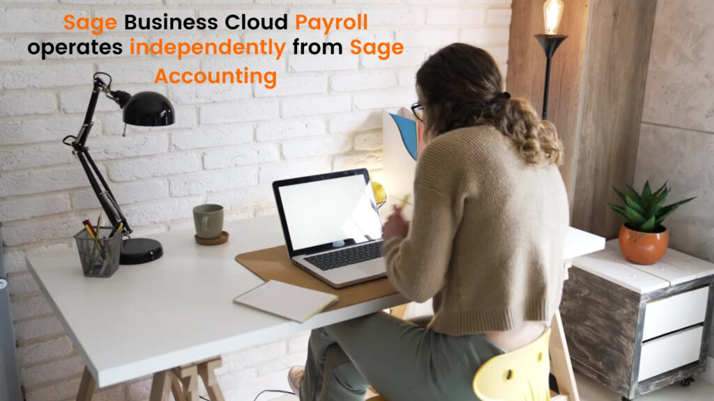 Women working on laptop on Sage Business Cloud Payroll by The Fun Accountant