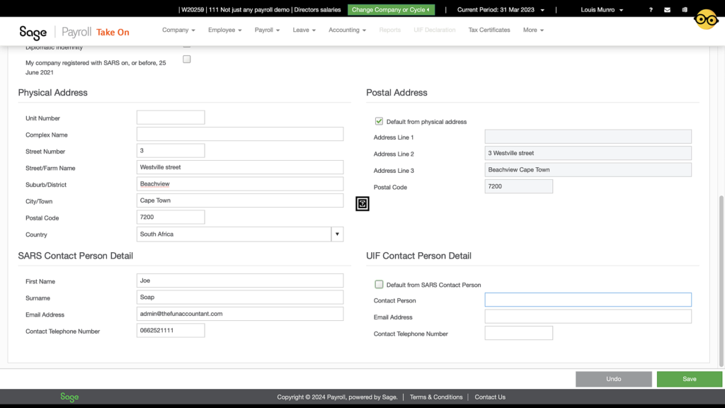 12 fields when adding a company on payroll second section by The Fun Accountant