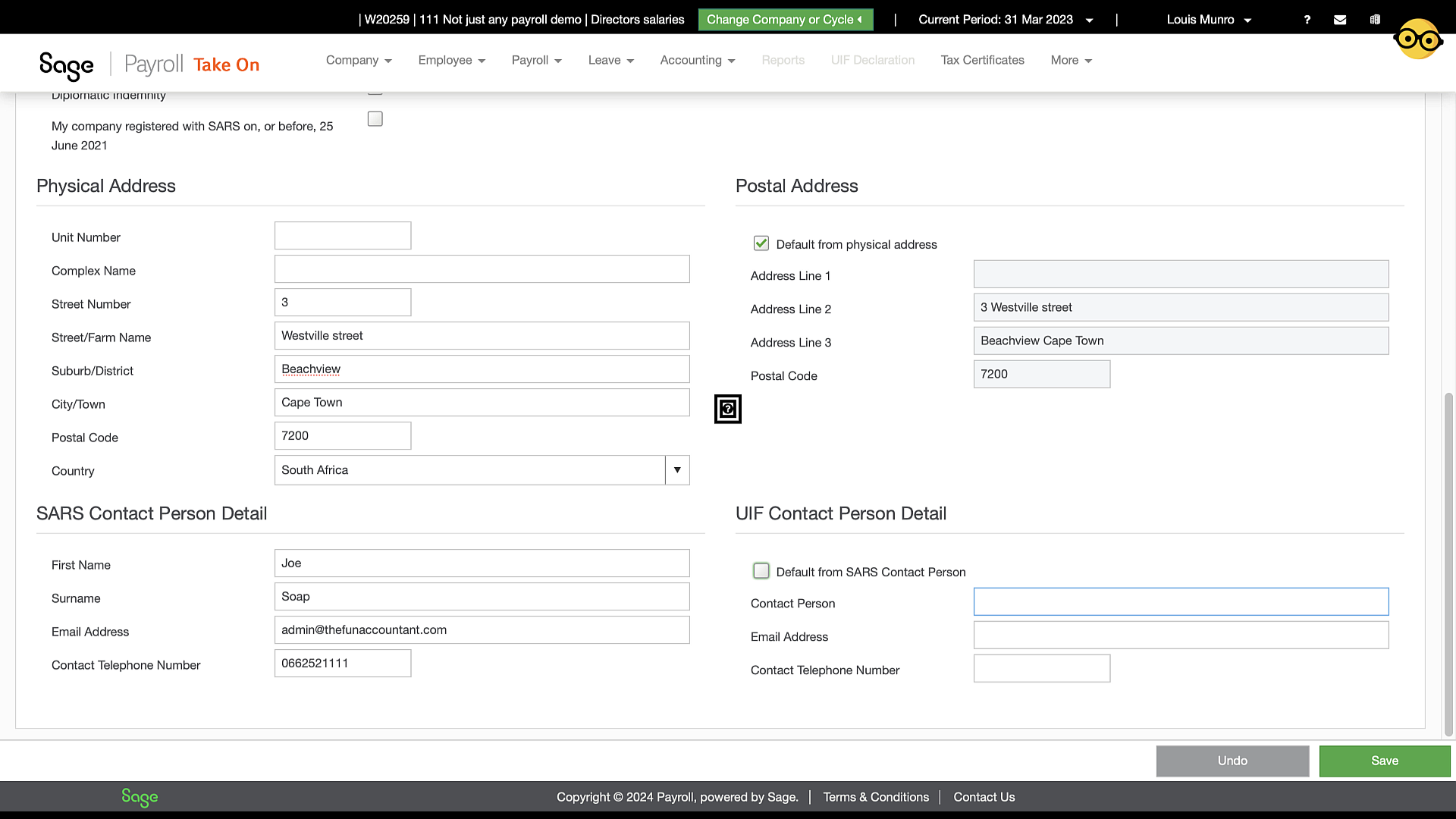 Start your payroll by adding a new Company in Sage Business Cloud ...