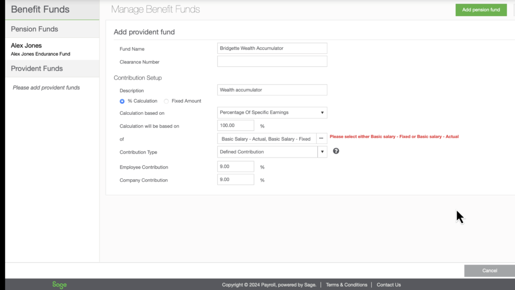 Add Provident Fund in Sage Payroll by The Fun Accountant