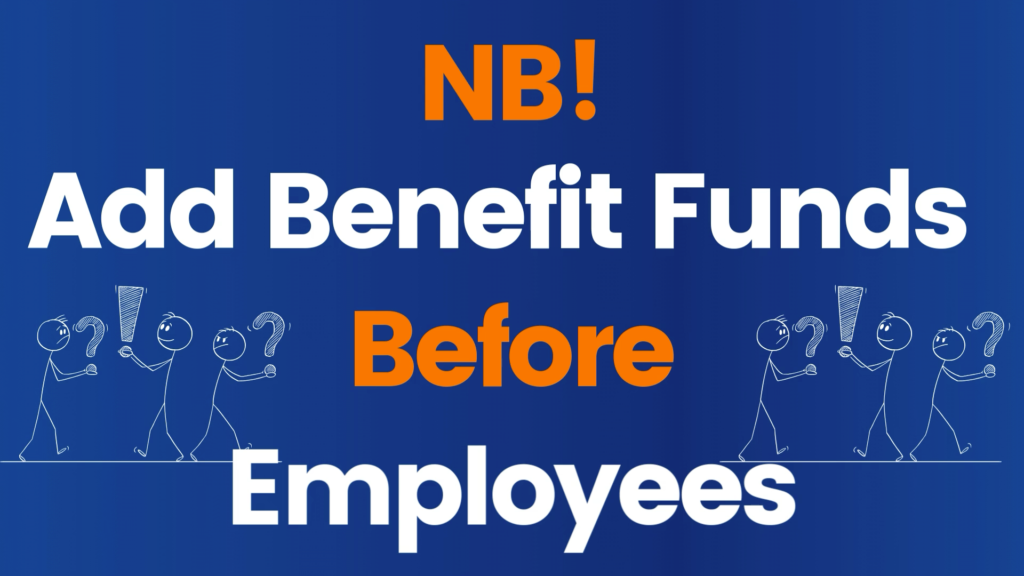 add benefit funds before employees in payroll by The Fun Accountant